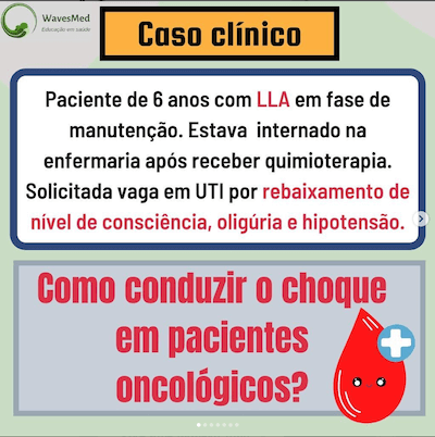 Choque nos pacientes oncológicos pediátricos Wavesmed