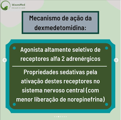 Mecanismo ação sedação dexmedetomidina precedex wavesmed