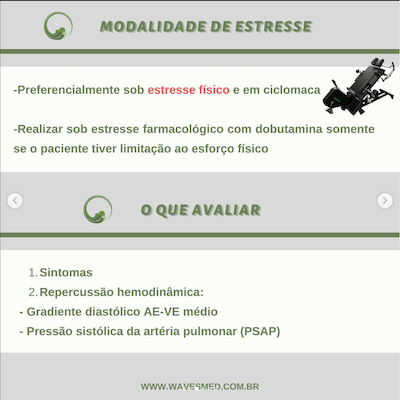 O que avaliar eco estresse estenose mitral wavesmed