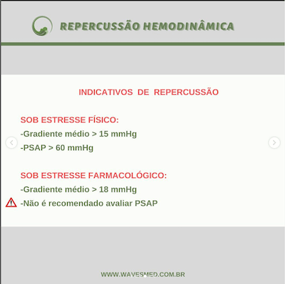 Repercussão hemodinâmica eco estresse estenose mitral wavesmed