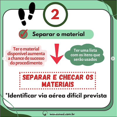 Separar material passos intubação pediátrica de sucesso wavesmed