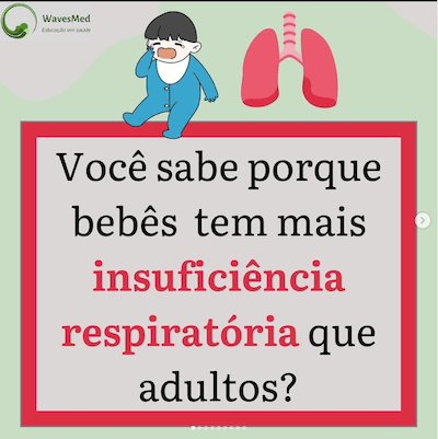 Bebes tem mais insuficiência respiratória que adultos wavesmed