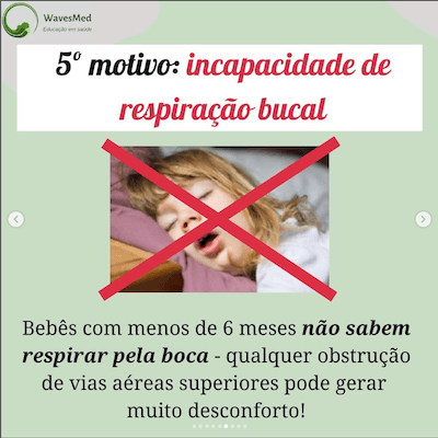 Incapacidade respiração bucal bebes tem mais insuficiência respiratória que adultos wavesmed