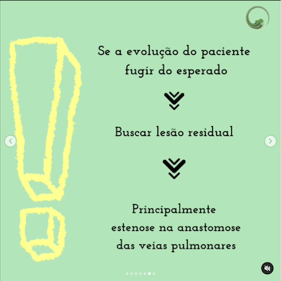 Lesão residual dicas pós-operatório de drenagem anômala total de veias pulmonares wavesmed