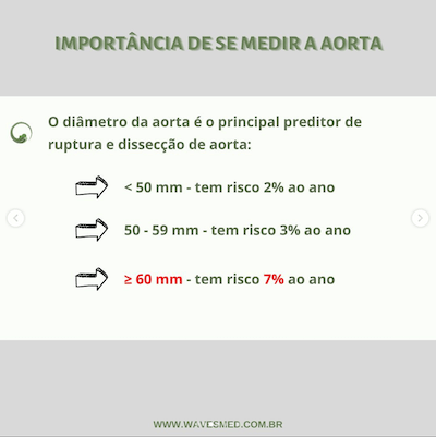 Importância medidas como medir dilatação aorta ecocardiograma wavesmed