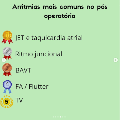 Frequência arritmias pós operatório cardiopatias congênitas Wavesmed