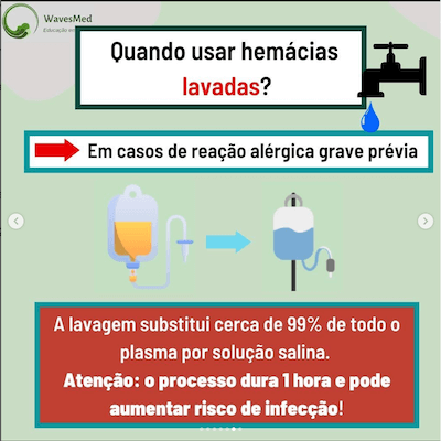 Hemácias lavadas transfusão hemácias Wavesmed