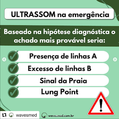 Questão desafio USG tórax UTI Wavesmed