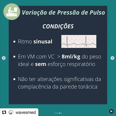 Condições responsividade volêmica Wavesmed