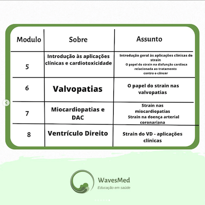 Programa Curso Strain Cardíaco Wavesmed