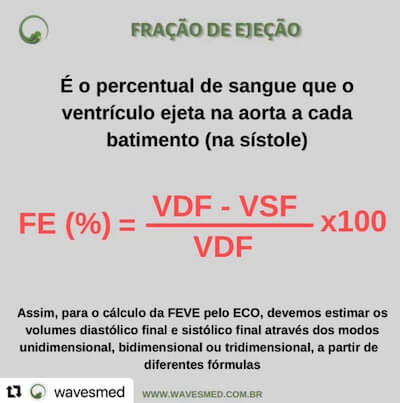 Fração de Ejeção VE Wavesmed<br />  Método de Teicholz<br />  Curso preparatorio para prova de título de ecocardiograma Wavesmed<br />