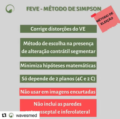 Fração de Ejeção VE Wavesmed<br />  Simpson<br />  Curso preparatorio para prova de título de ecocardiograma Wavesmed