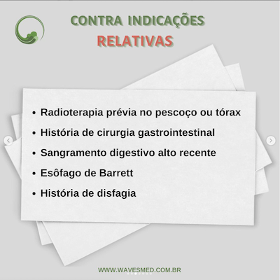 Ecocardiograma transesofágico contra indicações Wavesmed<br />  contra indicações relativas