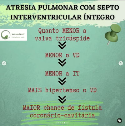 Atresia pulmonar com septo interrventricular íntegro Wavesmed  ecocardiograma na cardiopatia congênita