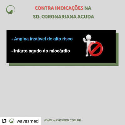 eco estresse contra indicações na Sd Coronariana aguda<br />  Curso preparatorio prove de titulo de ecocardiografia Wavesmed