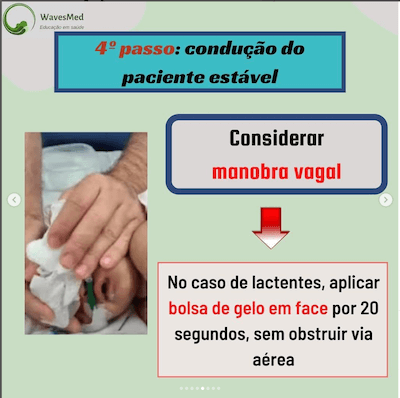 Taquicardia supraventricular Wavesmed<br />  Considerar manobra vagal