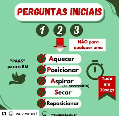 Reanimação neonatal Wavesmed<br />  Perguntas iniciais não para qualquer uma