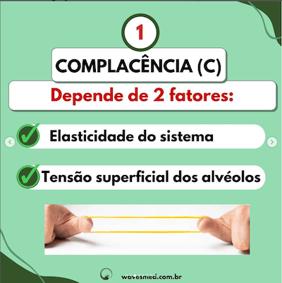 Complacência fatores Ventilação Mecânica em Pediatria Wavesmed